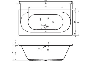 Акриловая ванна Riho Carolina 170