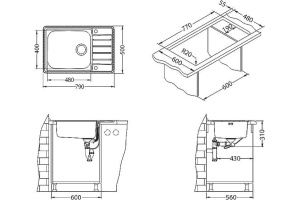 Мойка кухонная Alveus Praktik 120 - 3