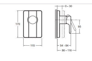 Смеситель Jacob Delafon Singulier E98708-CP для душа - 2