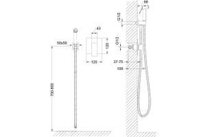 Смеситель встроенный с гигиеническим душем Timo Selene 2089/00SM хром - 2