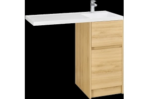 Тумба с раковиной Aquaton Лондри 40 светлое дерево