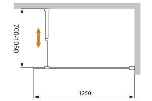 Душевая перегородка Cezares Liberta-L-1-125-C-Cr - 3