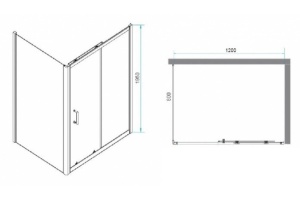 Душевой уголок RGW Passage PA-74 120x80 профиль хром стекло прозрачное - 3