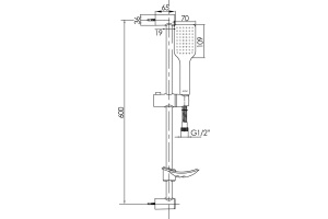 Душевой гарнитур E.C.A. Tiera 102146029EX - 2