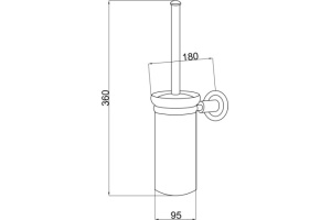 Ершик для унитаза настенный Boheme Murano бронза с белым - 2