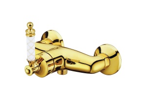 Смеситель для душа Boheme Vogue золото с белым