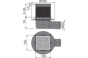 Душевой трап AlcaPlast APV1 - 3