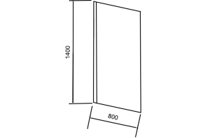 Шторка на ванну Ravak PVS1-80 Transparent, профиль черный - 2