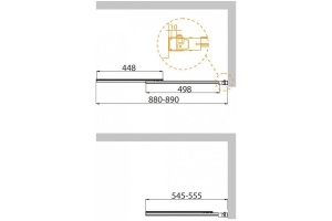 Шторка на ванну Cezares Slider VF-11-90/150-C-Cr стекло прозрачное - 3