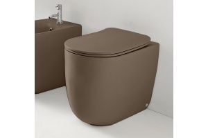 Крышка-сиденье Kerasan Nolita коричневый матовый/хром, с микролифтом (539188) - 3