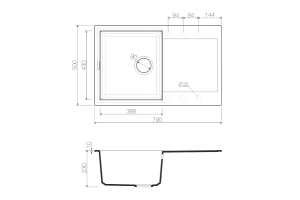 Мойка кухонная Omoikiri Sakaime 79-BE ваниль - 2
