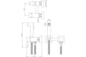 Гигиенический душ Rossinka X со смесителем X25-54 - 2