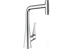 Кухонный смеситель Hansgrohe Metris Select M71 однорычажный, 320, с вытяжным душем, 2jet, sBox, хром 73816000