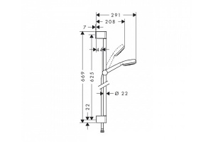Душевой гарнитур Hansgrohe  (26652400) - 2