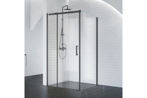 Душевой уголок BelBagno Acqua 120х90 профиль черный стекло прозрачное - 2