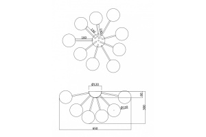 Потолочная люстра Freya Alexis FR5120CL-09G - 2