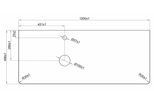 Столешница Misty Роял 120 серая матовая - 3