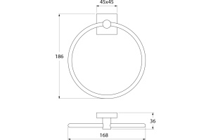 Полотенцедержатель, кольцо, латунь, Edifice, IDDIS, EDISBO0i51 - 2