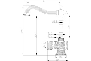 Смеситель Zorg Antic A 408K-SL для кухонной мойки - 2