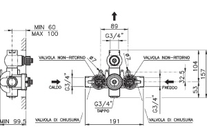 Nicolazzi 4909CR18 Внешняя часть термостата на 3/4 DAMES ANGLAISES - 3