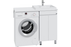 Тумба с раковиной над стиральной машиной напольная Санта Марс 48 белый - 2