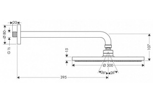 Верхний душ Hansgrohe Raindance AIR 27493000 - 2