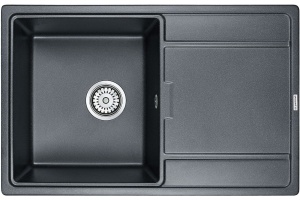 Мойка кухонная Paulmark Flugen PM217850-BLM черный металлик