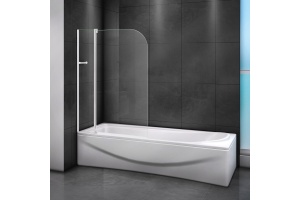 Шторка на ванну Cezares Relax V-11-100/140-C-Bi стекло прозрачное