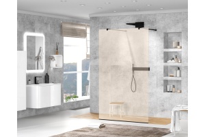 Душевая перегородка Cezares Liberta-L-2-100-BR-NERO - 2