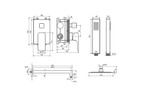 Душевой набор встраиваемый Excellent Keria хром - 3