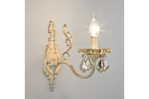 Бра Eurosvet Elisha 3281/1 белый с золотом/тонированный хрусталь Strotskis - 2