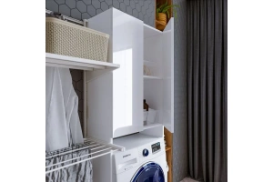 Шкаф-пенал Бриклаер Хелена 64 белый глянец (4627125416385) - 2