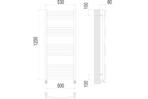 Водяной полотенцесушитель Terminus Палермо П15 500х1200 Хром - 3