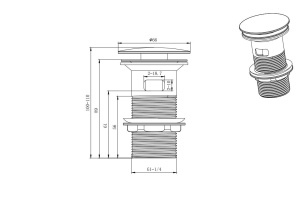 Сливной набор для раковины AQUATEK AQ6001CR - 2