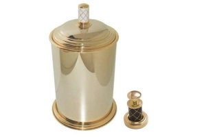 Ведро для мусора Boheme Murano золото с коричневым