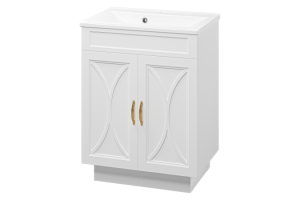 Тумба с раковиной Misty Амбра 65 белая матовая