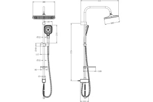 Душевая стойка Lemark LM8811C - 2