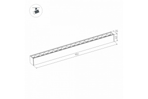 Трековый светодиодный светильник для магнитного шинопровода Arlight Mag-Laser-45-L480-27W Warm3000 032648 - 2