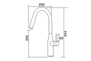 Смеситель для кухни с выдвижной лейкой Gappo G4398-45 - 2