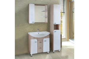 Комплект мебели Onika Стиль 75 белый - светлое дерево - 2