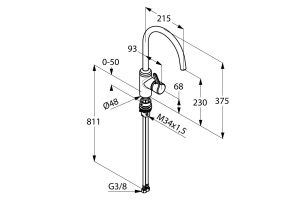 Смеситель для кухонной мойки Kludi  хром (428570578) - 2