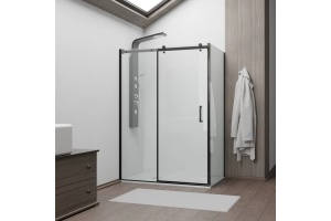 Душевой уголок RGW Tornado 150х80 черный стекло прозрачное