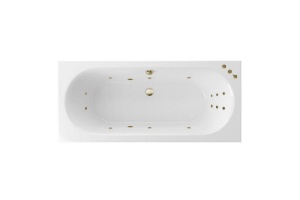 Ванна акриловая Excellent Oceana Smart 180х80 с гидромассажем белый - бронза