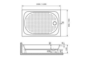 Поддон для душа RGW Lux TN 120x80 16180282-21 - 3