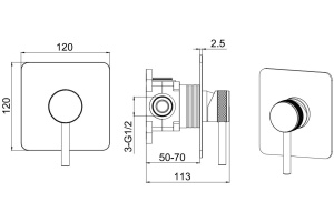 Смеситель для душа Allen Brau Priority чёрный матовый - 2