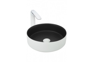 Раковина накладная Weltwasser WW Elbach M3134 WB 35.5 белый - черный (10000004523)