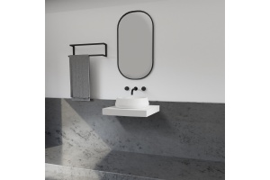 Раковина накладная ABBER Stein AS2605 белая матовая - 2