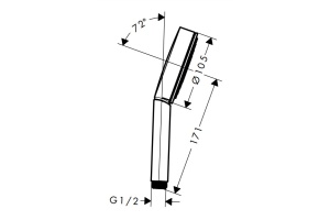 Душевая лейка Hansgrohe Pulsify 105 1jet черный матовый - 2