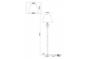 Торшер Freya Madeline FR2019FL-01BS - 2