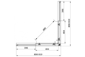 Душевой уголок Veconi Rovigo 90х90, черный (RV09-90-01-C7) - 2